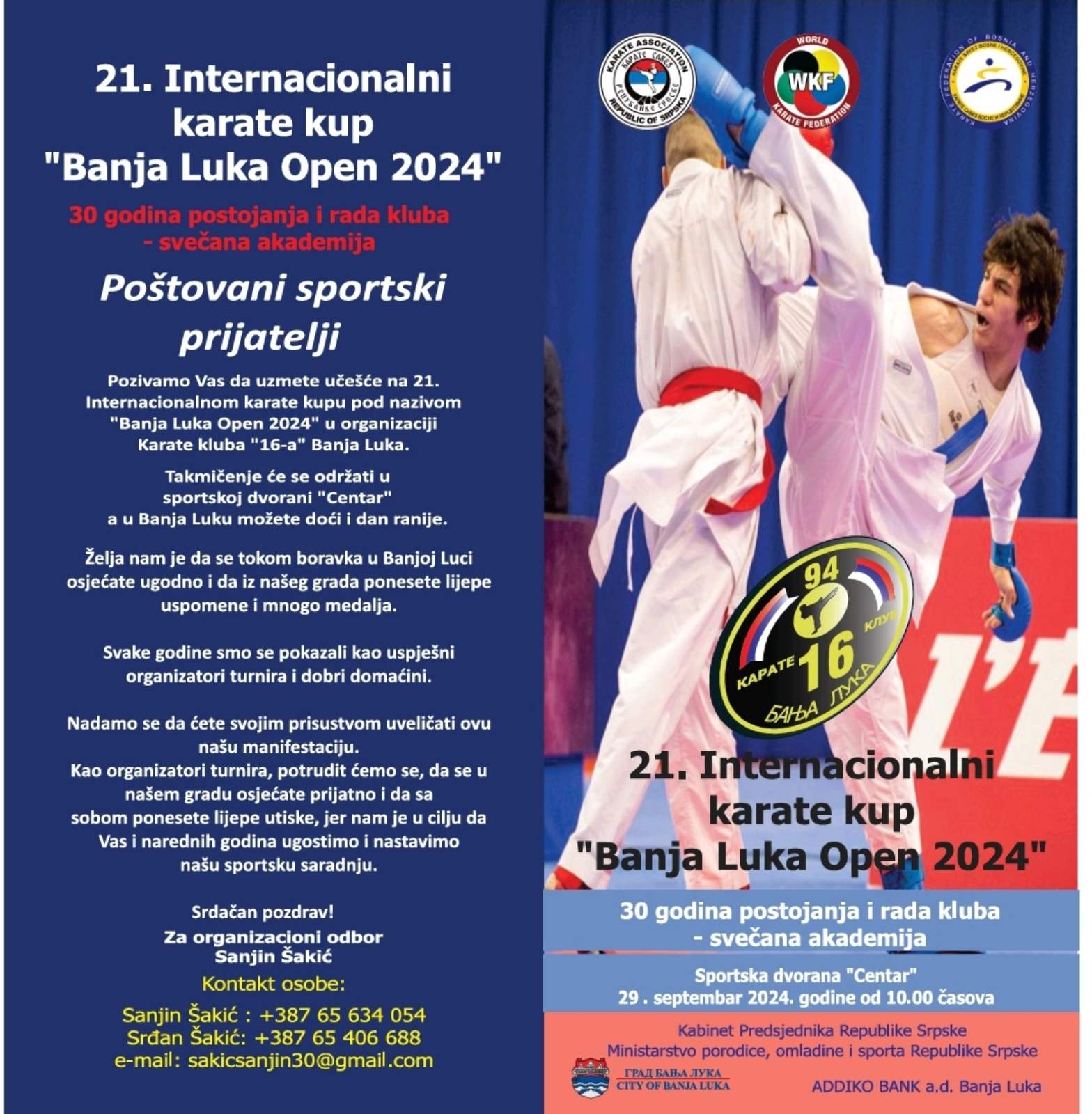 ZAVRŠENO: 21.Internacionalni turnir ”BANJA LUKA OPEN 2024”